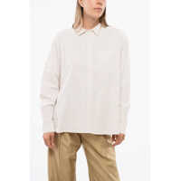 Camasi casual Awning Striped May Shirt With Breasted Pocket Femei