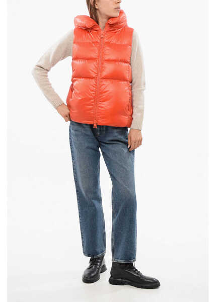 Geci de iarna Herno Globe Hooded Sleeveless Down Jacket Orange Femei (BM 18774511) 4