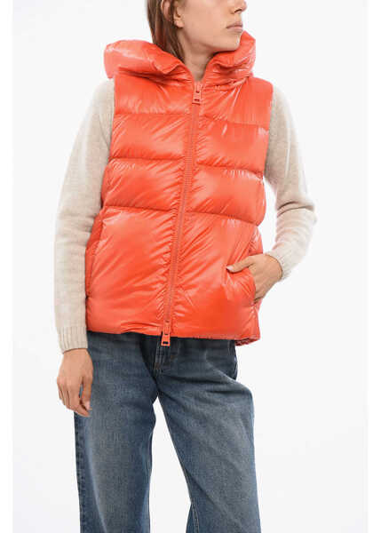 Geci de iarna Herno Globe Hooded Sleeveless Down Jacket Orange Femei (BM 18774511) 1