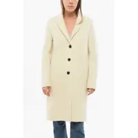 Paltoane Virgin Wool Boiled Coat With 3 Buttons Femei