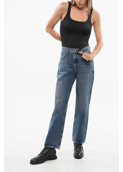 Blugi drepti AGOLDE Mid-Rise Waist Straight Leg Valen Jeans 19Cm Blue Femei (BM 18774535) 4