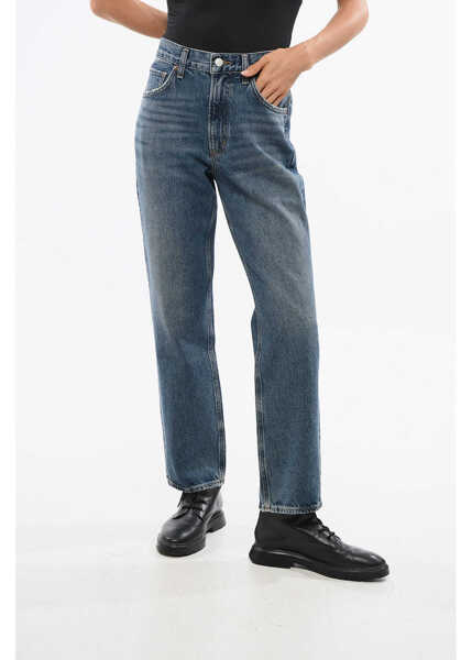 Blugi drepti AGOLDE Mid-Rise Waist Straight Leg Valen Jeans 19Cm Blue Femei (BM 18774535) 1