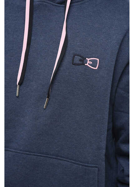 Bluze de trening EDENPARK Cotton Hoodie With Contrasting Monogram Blue Barbati (BM 18774538) 3