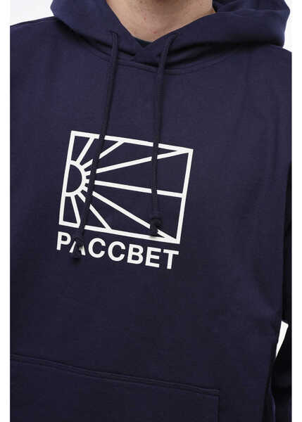 Bluze de trening PACCBET Cotton Hoodie With Contrasting Logo Blue Barbati (BM 18774541) 3