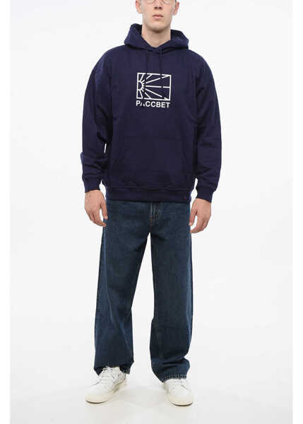 Bluze de trening PACCBET Cotton Hoodie With Contrasting Logo Blue Barbati (BM 18774541) 4