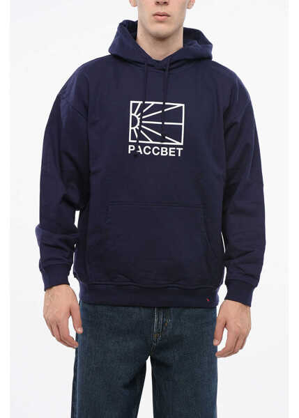 Bluze de trening PACCBET Cotton Hoodie With Contrasting Logo Blue Barbati (BM 18774541) 1