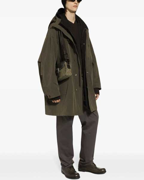 Geci Parka Dolce & Gabbana Hooded Nyon Parka With Hidden Closure Green Barbati (BM 18774556) 2