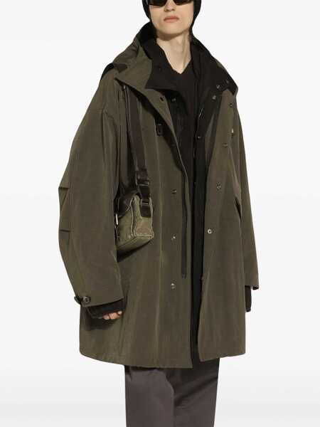Geci Parka Dolce & Gabbana Hooded Nyon Parka With Hidden Closure Green Barbati (BM 18774556) 5