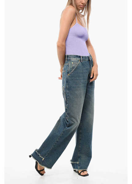 Blugi drepti DARKPARK Frayed Hem Loose Fit Lisa Carpenter Jeans 24Cm Blue Femei (BM 18774568) 4