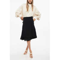 Imbracaminte Dama pagina 575 - Fuste scurte N21 Pleated Skirt With Lace Detail Blue Femei (BM 18774583) - B-mall.ro