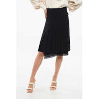 Fuste scurte Pleated Skirt With Lace Detail Femei