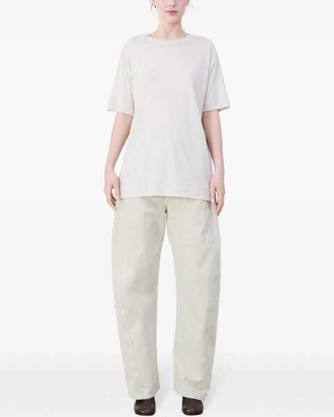 Tricouri LEMAIRE Oversized Fit Silk Crew-Neck T-Shirt Beige Femei (BM 18774595) 2