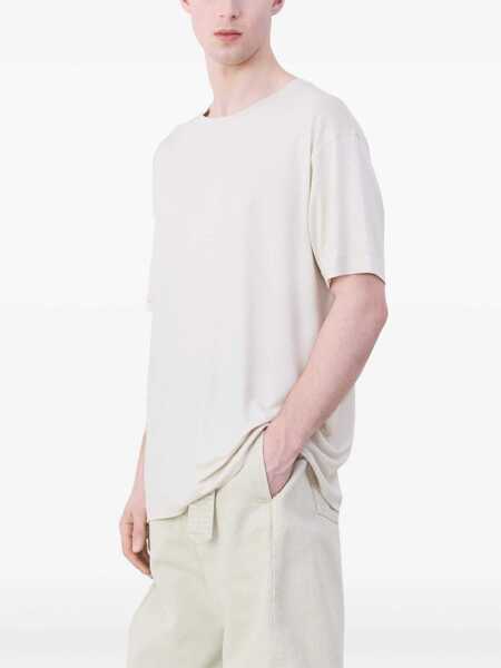 Tricouri LEMAIRE Oversized Fit Silk Crew-Neck T-Shirt Beige Femei (BM 18774595) 3