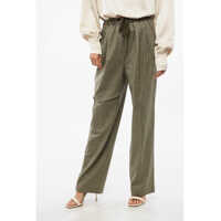 Pantaloni casual Checked Single Pleat Rivista Pants With Drawstring Waist Femei