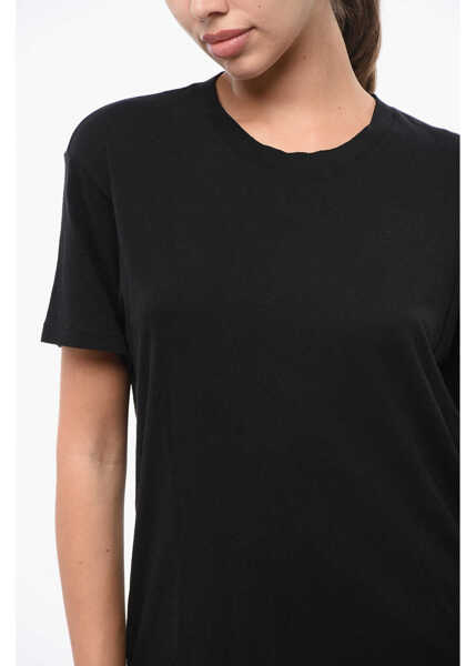 Tricouri Eterne Solid Color Crew-Neck T-Shirt Black Femei (BM 18774682) 3