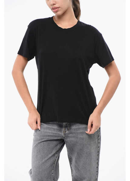 Tricouri Eterne Solid Color Crew-Neck T-Shirt Black Femei (BM 18774682) 1