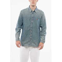 Camasi de blugi Denim Overshirt With Logoed Buttons Barbati