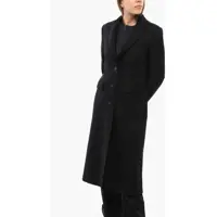 Paltoane Virgin Wool Coat With Flap Pockets And Split Femei