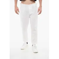 Pantaloni casual Single Pleated Linen Pants With Belt Loops Barbati