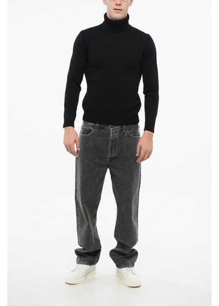 Pulovere Roberto Collina Merino Wool Turtleneck Sweater Black Barbati (BM 18774742) 4