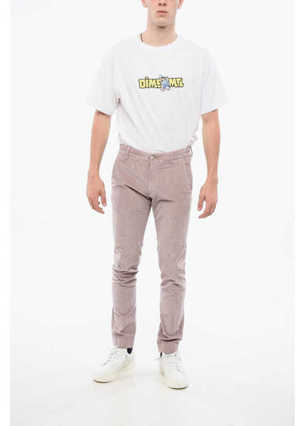 Pantaloni casual HANDPICKED Corduroy Mantova Pants With 4 Pockets Pink Barbati (BM 18774745) 4