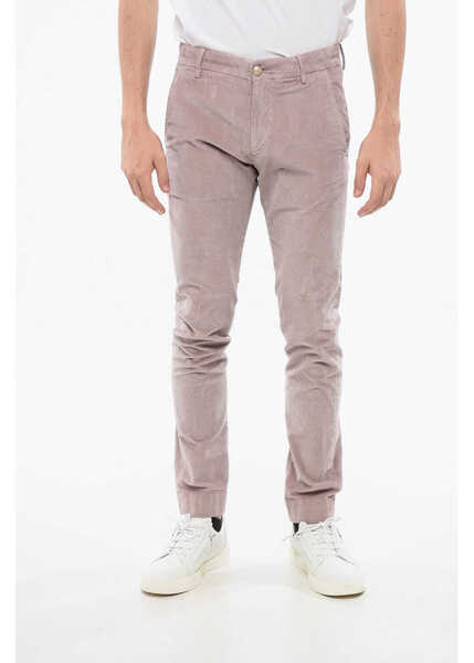 Pantaloni casual HANDPICKED Corduroy Mantova Pants With 4 Pockets Pink Barbati (BM 18774745) 1