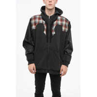 Bluze de trening Mm0 Cotton And Wool Sweatshirt With Checked Details Barbati