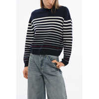 Pulovere Striped Merinos Wool Billie Crew-Neck Sweater Femei