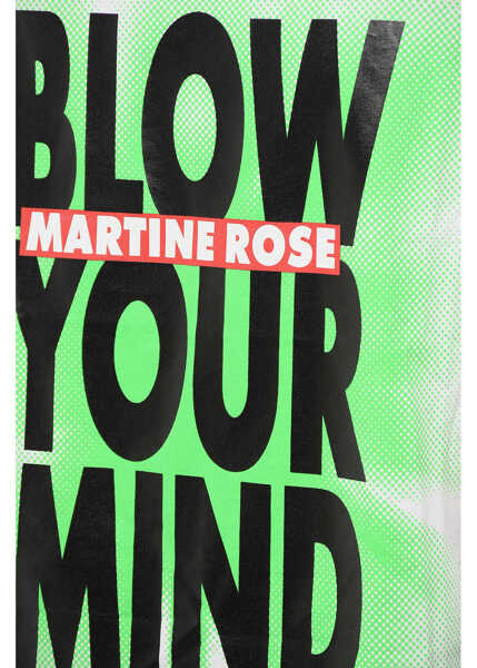 Tricouri MARTINE ROSE Cotton Crew-Neck T-Shirt With Maxi Print White Barbati (BM 18774763) 3