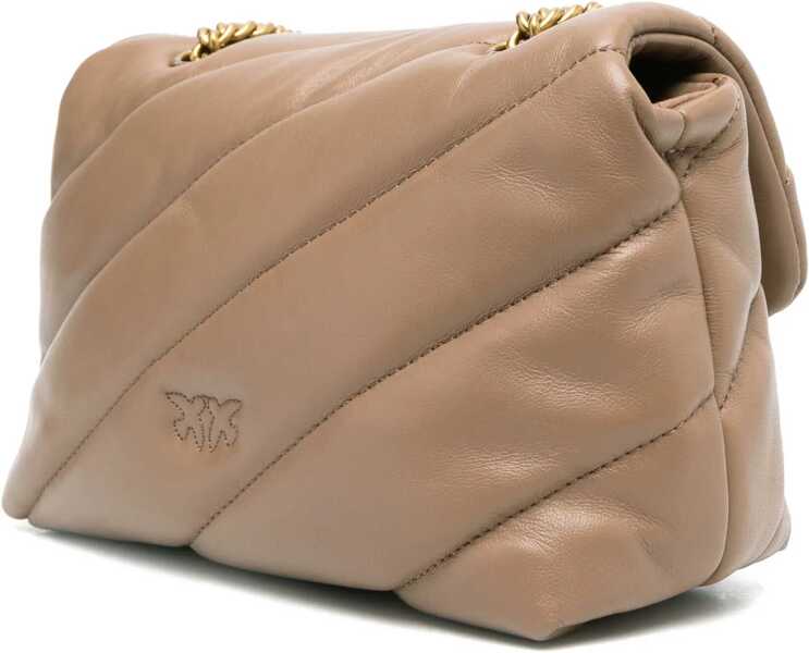 Genti de umar Pinko Love Mini Puff Shoulder Bag BISCOTTO ZENZERO-ANTIQUE GOLD Femei (BM 18774874) 4