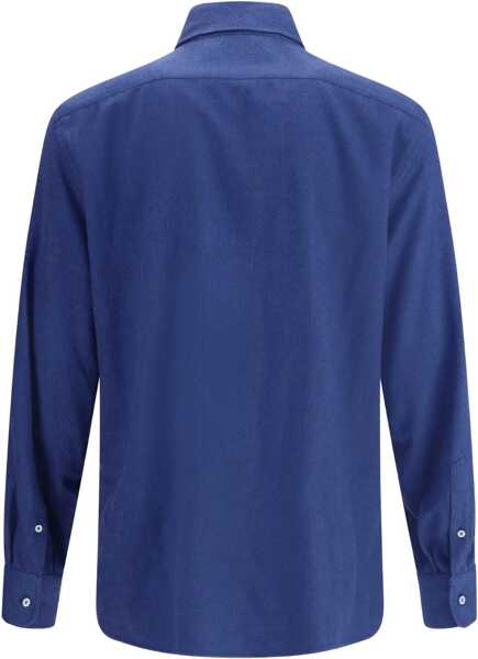 Camasi casual Brunello Cucinelli Cotton Shirt BLU COLORATO Barbati (BM 18774892) 2