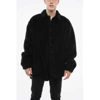 Paltoane Mm1 Mm10 Solid Color Faux Fur Coat Barbati