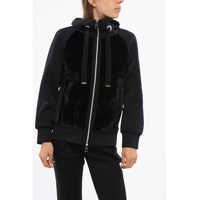 Bluze de trening Resort Mock Neck Sweatshirt With Eco-Fur Front Femei
