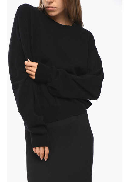 Pulovere MRZ Solid Color Virgin Wool And Cashmere Crew-Neck Sweater Black Femei (BM 18774988) 1