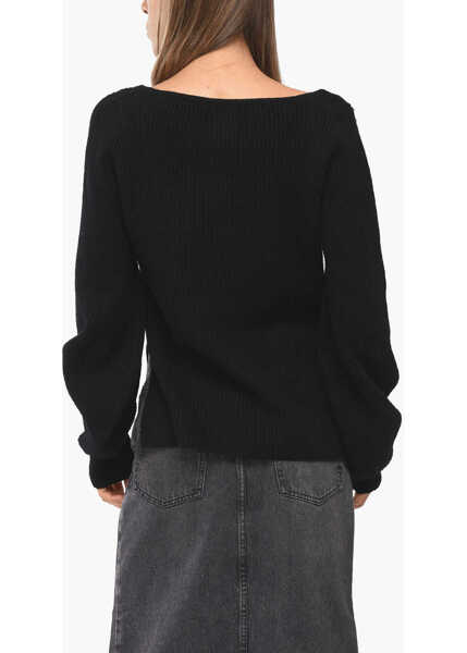 Pulovere Loulou Studio Ribbed Cashmere Hermus Sweater Black Femei (BM 18775018) 2