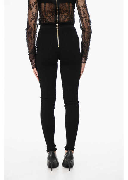Colanti Balmain Knitted Leggings With Zip Detail Black Femei (BM 18775024) 2