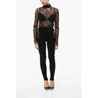 Colanti Dama - Colanti Balmain Knitted Leggings With Zip Detail Black Femei (BM 18775024) - B-mall.ro