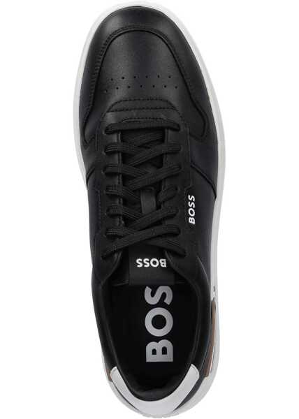 Sneakers Hugo Boss Leather Sneaker BLACK Barbati (BM 18775180) 4