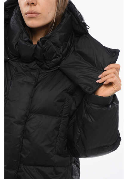 Geci de iarna Bacon Removable Hood Puffa Down Jacket Black Femei (BM 18775288) 3