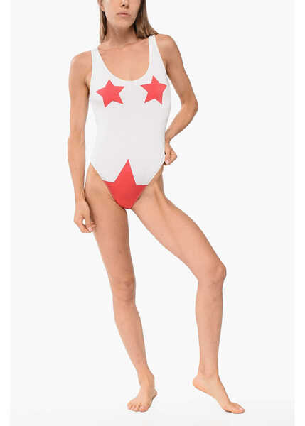 Costume de baie intregi Elisabetta Franchi One-Piece Swimsuit With Star Print White Femei (BM 18775300) 2