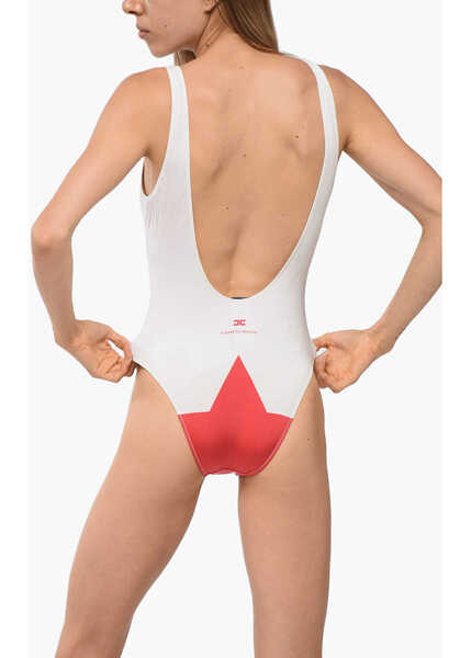 Costume de baie intregi Elisabetta Franchi One-Piece Swimsuit With Star Print White Femei (BM 18775300) 3