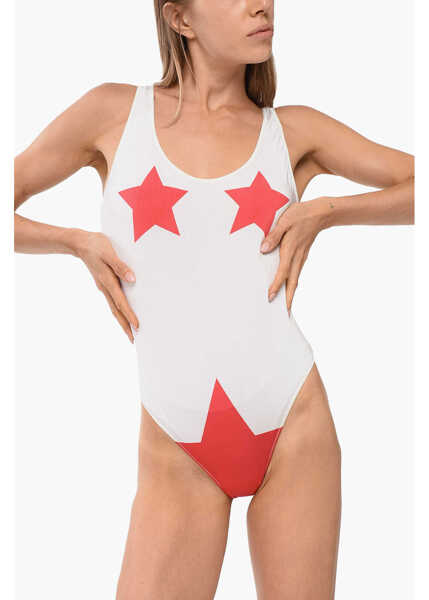 Costume de baie intregi Elisabetta Franchi One-Piece Swimsuit With Star Print White Femei (BM 18775300) 1