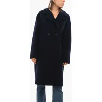 Paltoane Boucle' Fabric Double Breasted Coat Femei