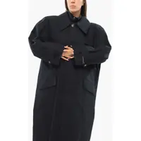 Imbracaminte Dama pagina 575 - Paltoane Marni Cotton Long Coat With Hidden Closure Blue Femei (BM 18775315) - B-mall.ro