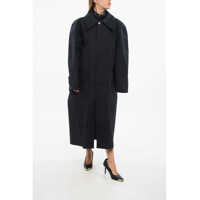 Paltoane Cotton Long Coat With Hidden Closure Femei