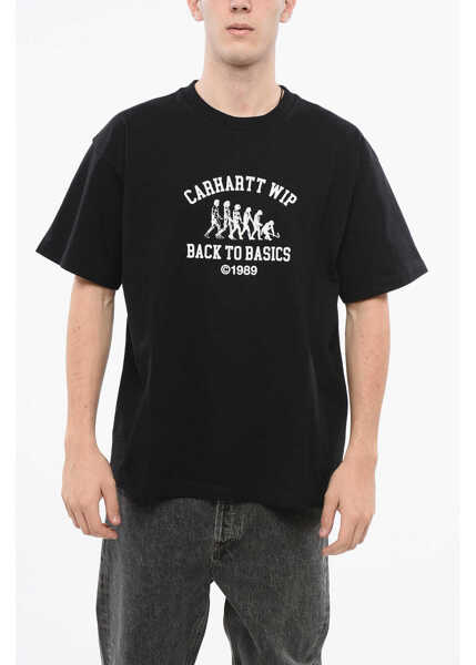Tricouri Carhartt Printed Organic Cotton Back To Basic Crew-Neck T-Shirt Black Barbati (BM 18775324) 1