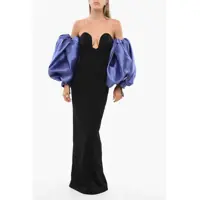 Rochii lungi Strapless Karina Maxi Dress With Removable Puff Sleeve Femei