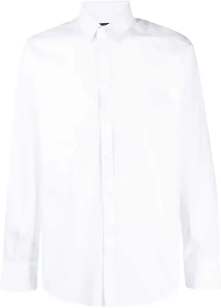 Camasi casual Dolce & Gabbana Gold Spread Collar Stretch Cotton Shirt White Barbati (BM 18775378) 1