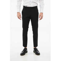 Pantaloni casual Solid Color Stretch Fabric Chino Pants Barbati