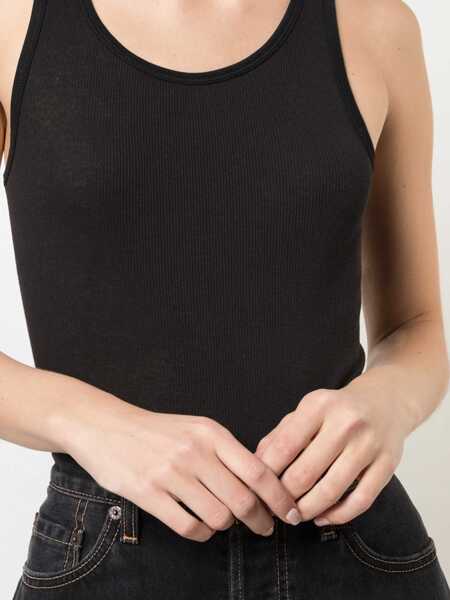 Bluze WARDROBE.NYC Ribbed Lightweight Cotton Tank Top Black Femei (BM 18775510) 5